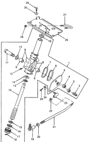Lower Steering Diagram and Parts List for 1860 800000-821059-140661100-141661100 Cub Cadet Lawn Tractor